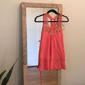 Free People Floral Embroidered Tunic